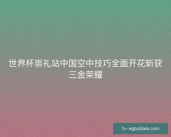 世界杯崇礼站中国空中技巧全面开花斩获三金荣耀